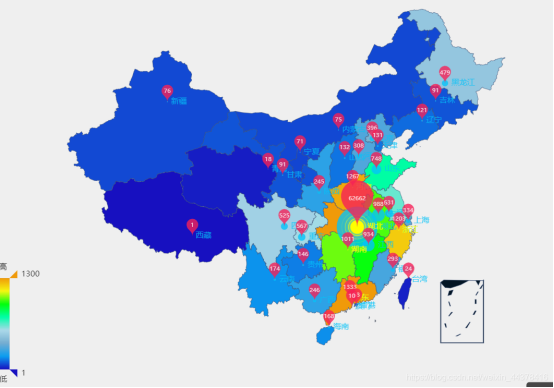 国内各省份抑郁症就诊率 vs 确诊率对比